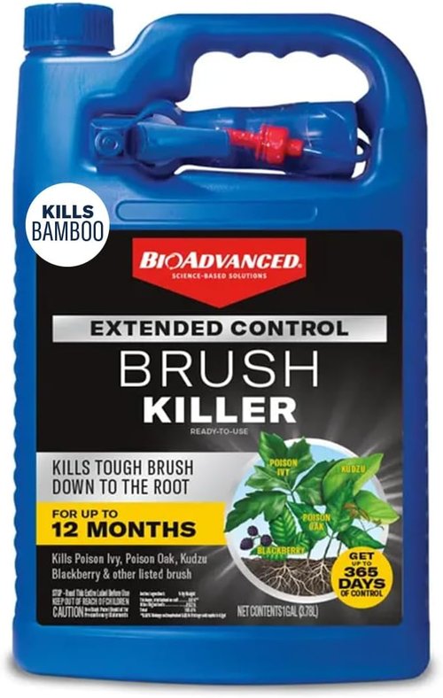 BioAdvanced Brush Killer Spray - Effective Bamboo & Poison Ivy Control - Ready-to-Use 1 Gallon