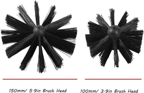 Chimney Cleaning Brushes by ChimneySweep | 5.9in & 3.9in Brush Heads - Dryer Vent Cleaner Kit