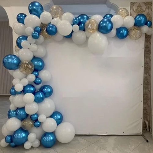 Awenztech Metallic Blue Balloons 12 inch, Chrome Blue Latex Balloons 50pcs Party Balloons for Graduation Christening Baby Shower Birthday Party Decorations