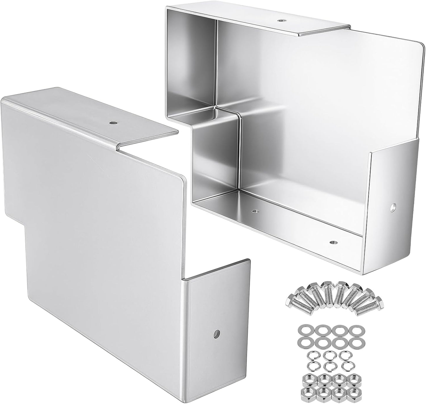 Shimeyao Dunnage Rack Holder Set - 2 Pcs Lightweight Aluminum 20x15 Inch for Trailers & Flatbeds