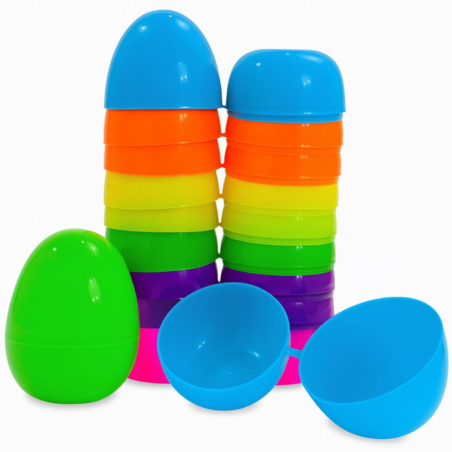 Celmuron 12 Pack Large Easter Eggs – 3.74'' Bright Plastic Fillable Eggs for Easter Egg Hunt, Party Favors, Surprise Gifts