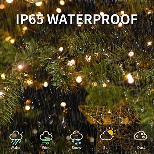 6.6Ft USB Plug Christmas Tree Lights 8-Line Warm White LED String Lights