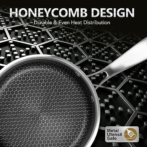 Michelangelo Triply Stainless Steel Saucepan Set 1Qt 2Qt 3Qt Honeycomb Interior