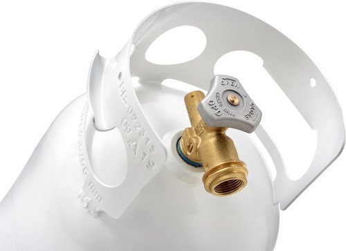 Flame King 5 Pound Propane Tank Cylinder - Ideal for Portable Grills, Fire Pits & Heaters | White