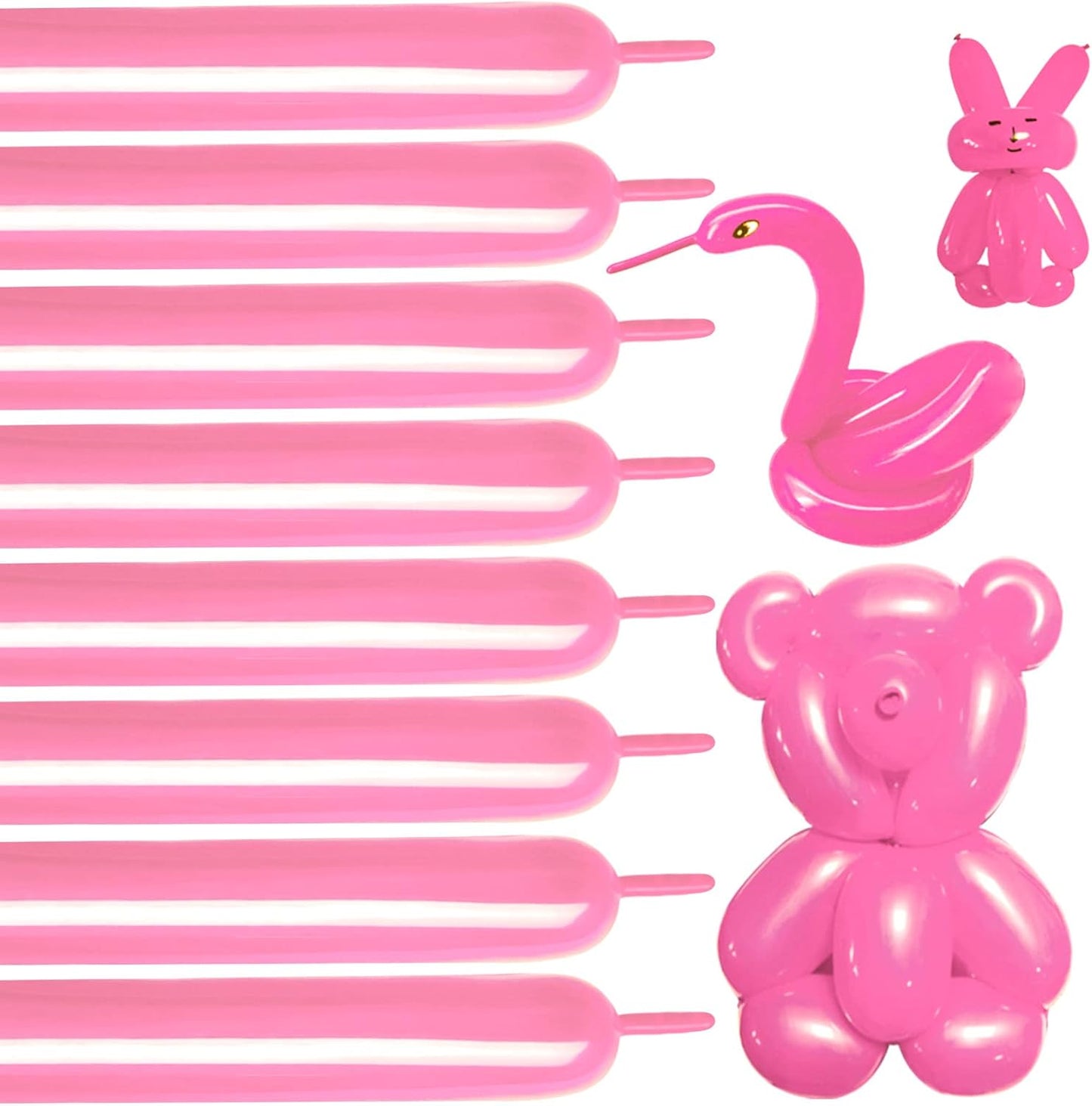 Skiennix Pink 260Q Balloons - Long Twist Balloons for Balloon Animals | Perfect for Parties