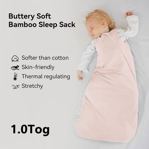 BubblePanda Bamboo Sleep Sack - Soft 2-Way Zipper Toddler Blanket for Ages 24-36 Months (2T-3T)