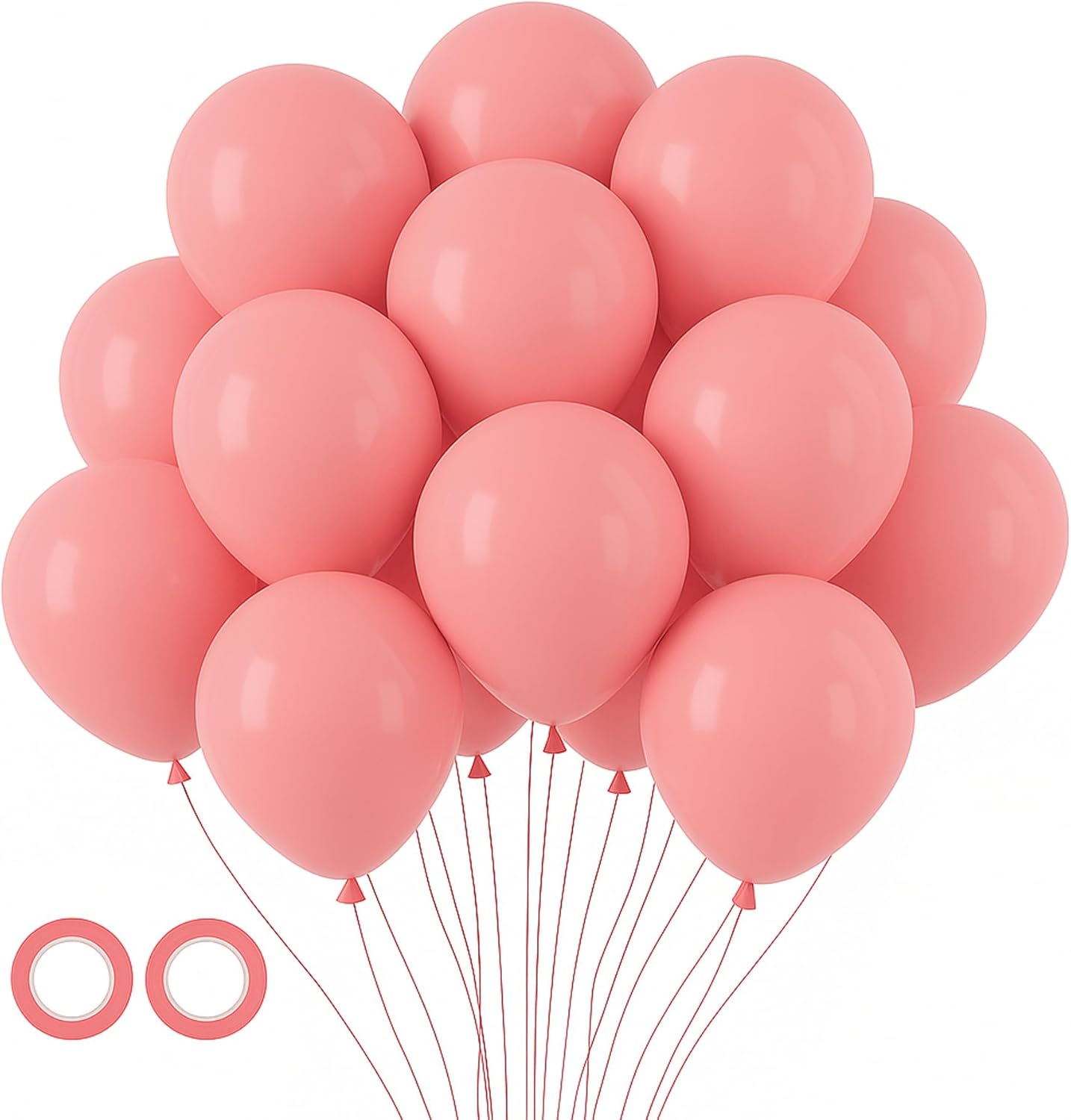 Voircoloria 12-Inch Retro Pink Balloons - 105pcs Party Latex Balloons for Birthdays & Baby Showers