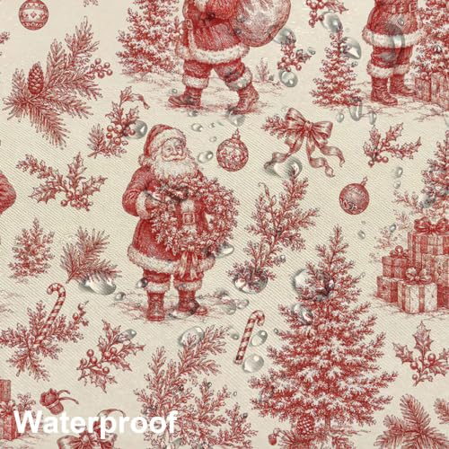 Christmas Shower Curtain with 12 Hooks, 72x72 Inches - Festive Bath Decor (Pack of 1)