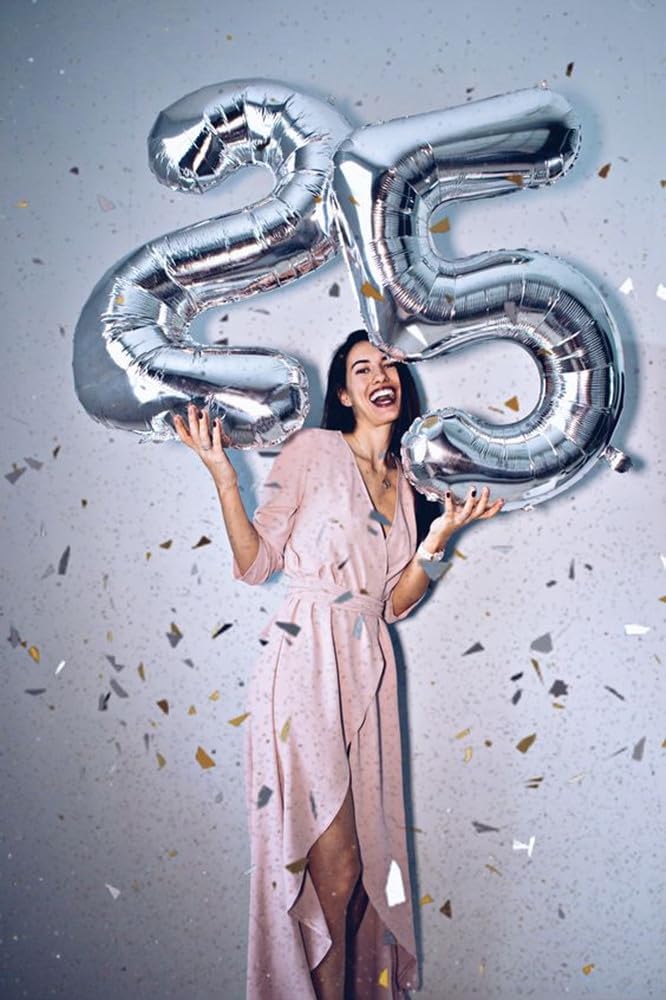 Silver 40-Inch Number 50 Balloon - Perfect for 50th Birthday & Golden Wedding Anniversaries