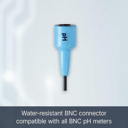 Apera Instruments 203DJ-C in-line Double Ceramic Junction Long-Life pH Electrode pH Sensor pH Probe for General Water Solutions' Continuous Monitoring or Lab Measurement with BNC Connector