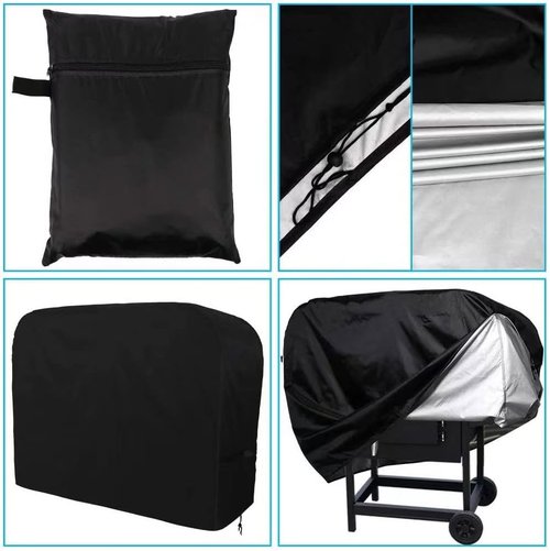 BBQ Grill Cover - Waterproof 32-36 Inch Gas Grill Cover with Adjustable Velcro Strap | Fits Weber, Char Broil, Nexgrill
