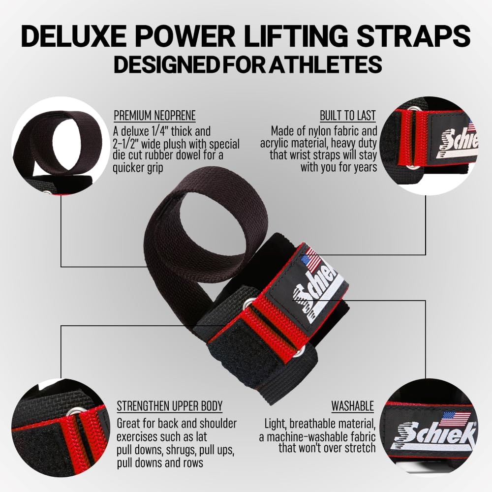 Schiek Sports Model 1000-PLS Deluxe Power Lifting Straps