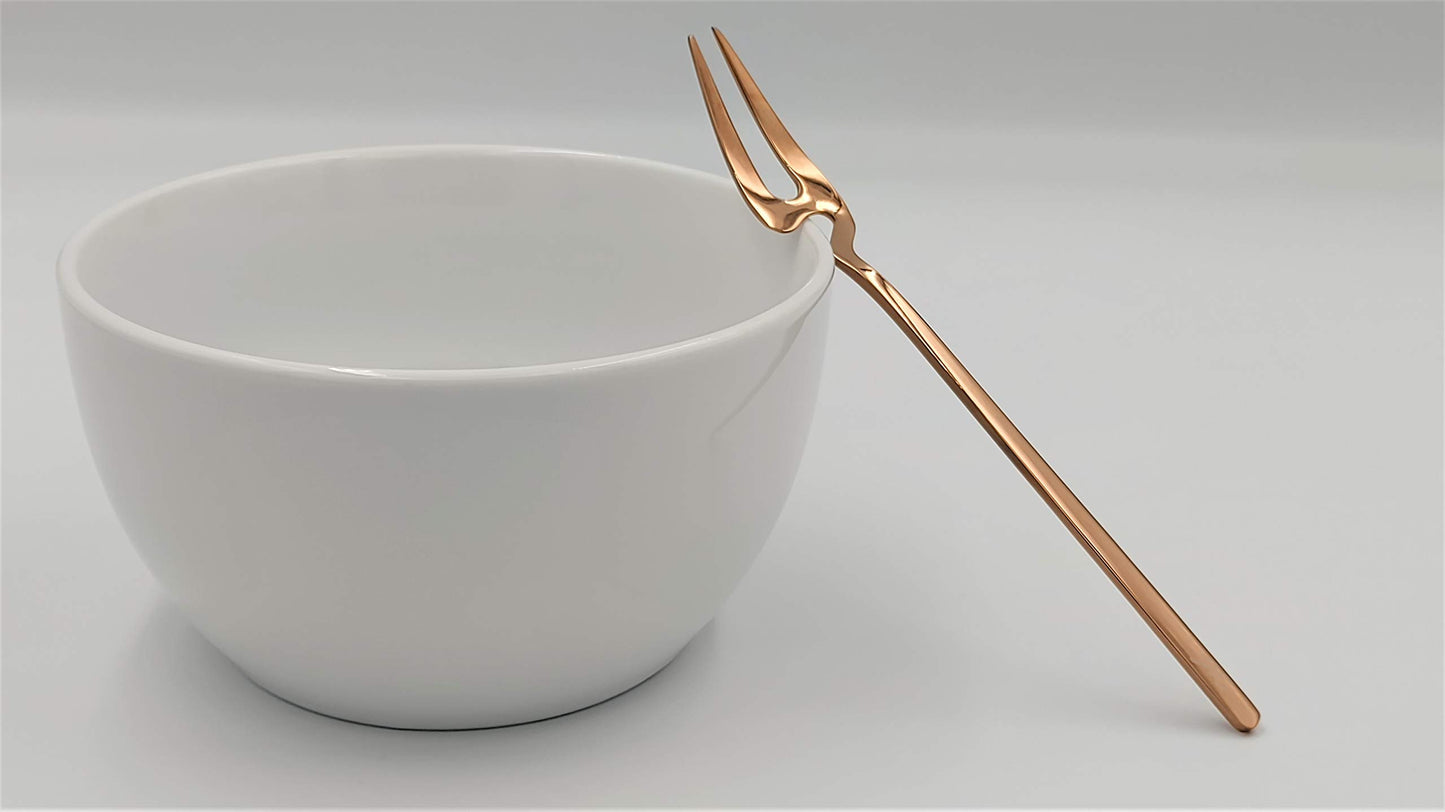 Jade X Ginger Modern Flatware - Luxury Stainless Steel Utensil Elegant Dinnerware Cutlery Set, Dishwasher Safe Forks Knives Spoons, Tableware (Rose Gold, 5pcs, Service for 1)