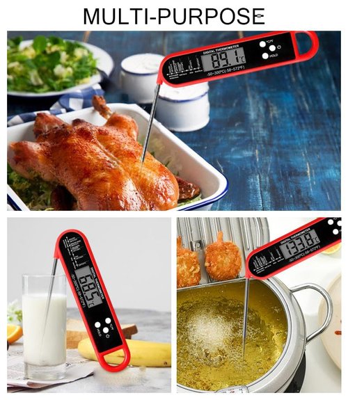 Instant Read Meat Thermometer Digital with ±0.5℉ Precision, Food Thermometer for Cooking Kitchen Gadgets, Oven Grill Candy BBQ Essentials Accessories, Gifts for Dad