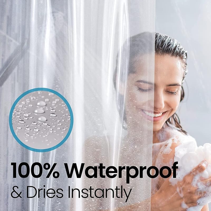 LiBa Waterproof Shower Curtain - Premium Non-Toxic PEVA with Rust-Proof Grommets | Frosted 36x72 Inches