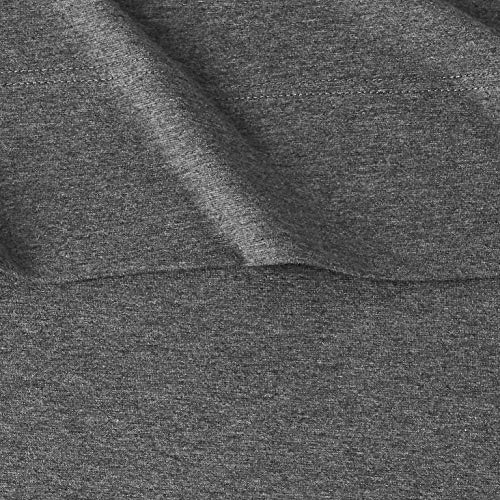Amazon Basics King Cotton Jersey Bed Sheets Set - Dark Gray, Breathable & Stretchy