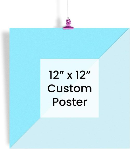 EzPosterPrints - Custom Poster Print - Upload Your Image for Personalized Decor - 12 X 12 Inches