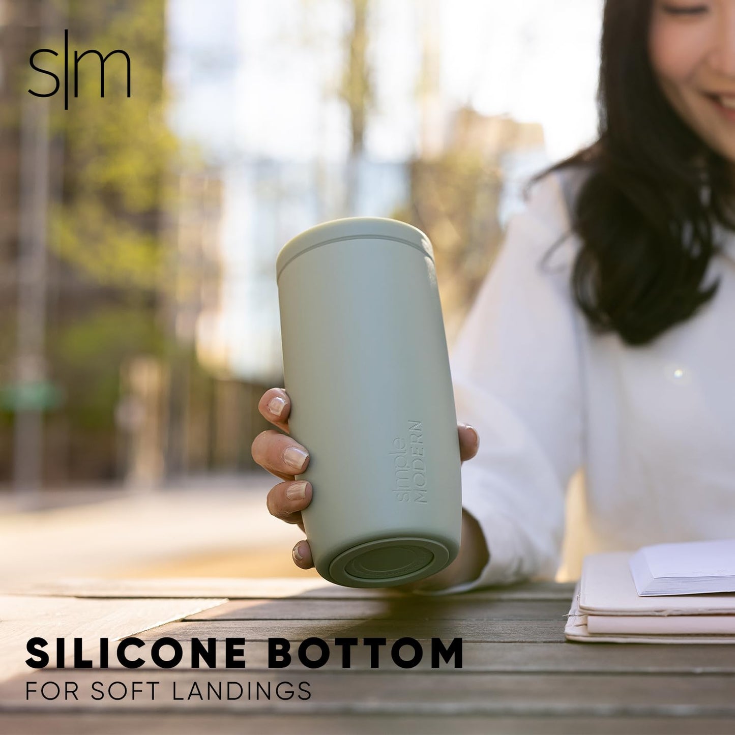 Simple Modern Travel Coffee Mug Tumbler with 360° Lid | Ceramic-Lined Insulated Stainless Steel Cold Brew Iced Coffee Cup | Gifts for Women Men Her Him | Voyager Signature | 12oz | Cream Terrazzo