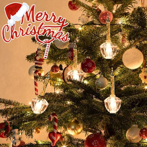 Couah Gold Glitter Bubble Lights String 9ft LEDs with 10 Bulbs (1 Spare) - 9 Lights Gold Variant