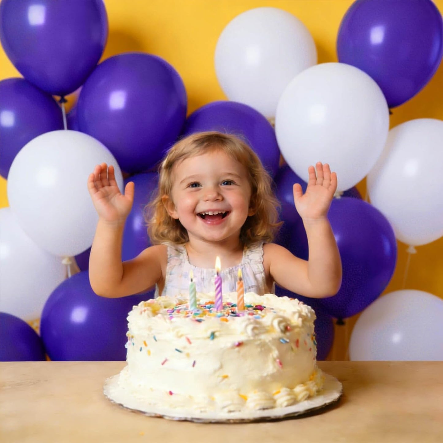 Purple Latex Balloons - 12 Inch, 110pcs for Birthday Party, Baby Shower & Wedding | Includes 2 Ribbons