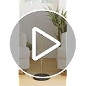AEPOALUA Gold Round Side Table for Small Spaces, Carved Accent