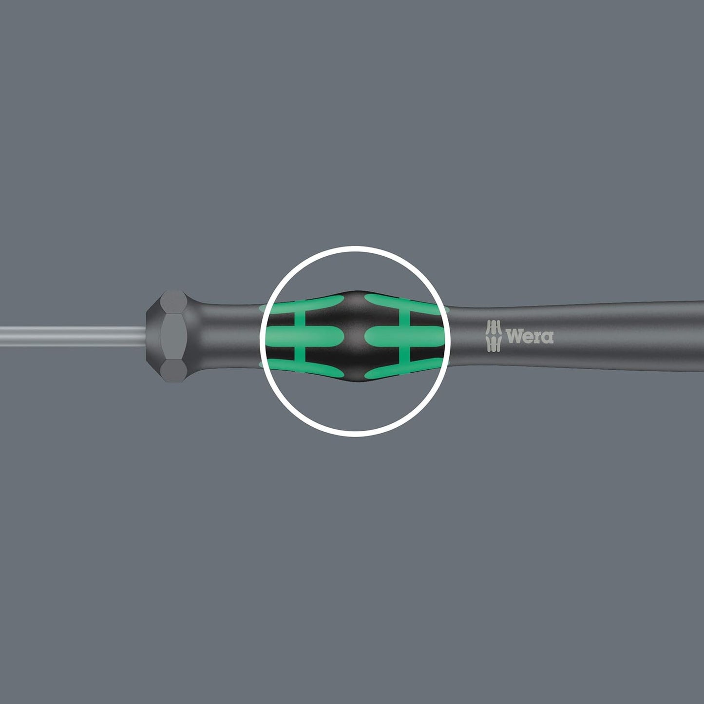 Wera 2035/6 Electronics Screwdriver Set - 6-Piece Kraftform Micro Slotted & Phillips with Rack