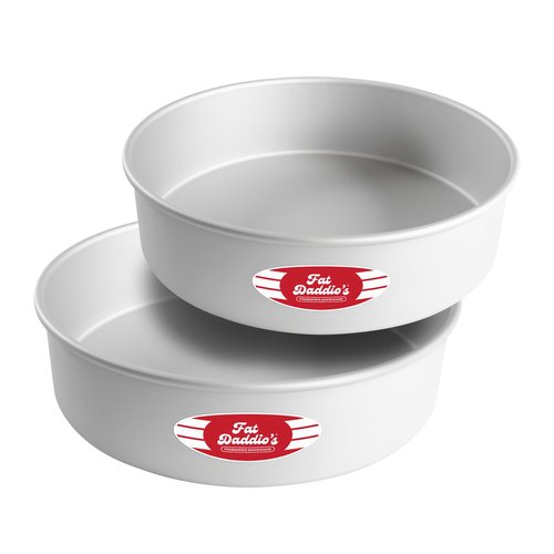 Fat Daddio's Anodized Aluminum Round Cake Pans, 2 Piece Set, 11 x 3 Inch