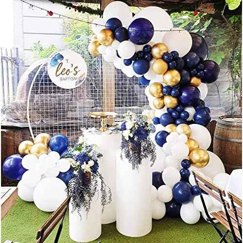 Abbaoww 100 Pcs Navy Blue Balloons 10 Inch Strong Latex Balloons for Party Decoration, Birthday, Wedding, Anniversary, Christmas and Arch Supplies