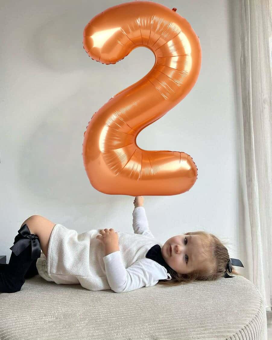 Orange 8 Balloon, Number Balloon 40 Inch, Orange Birthday Decorations, 8 18 28 38 80 Birthday Balloons, 8th Party Supplies, Number 8 Balloon