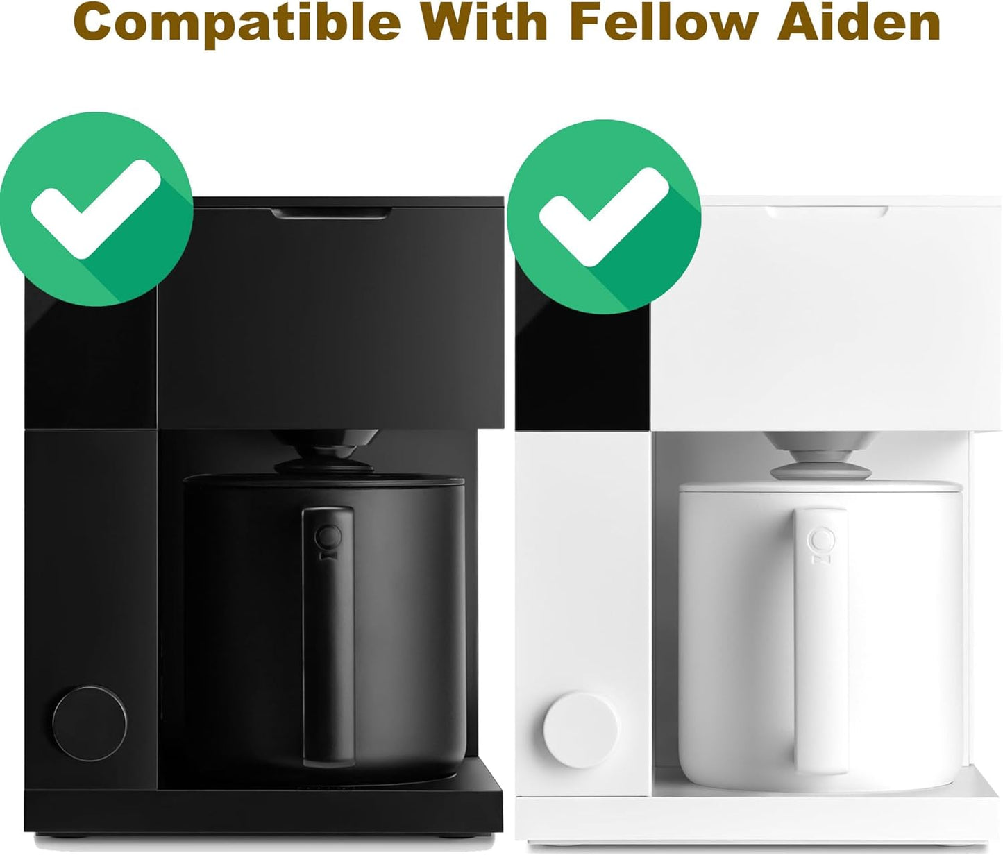 Skiennix 100 Count Coffee Filters - Flat Bottom Paper Filters for Fellow Aiden Coffee Maker