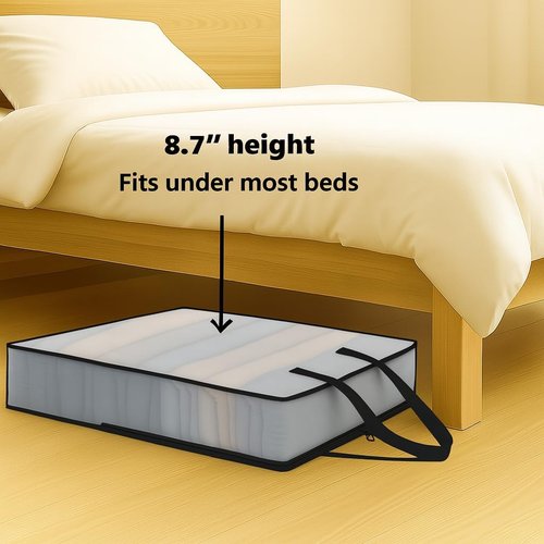 Clear Storage Bags by [Brand Name] - 2 Pack Zippered Organizers for Blankets, Clothes & Bedding