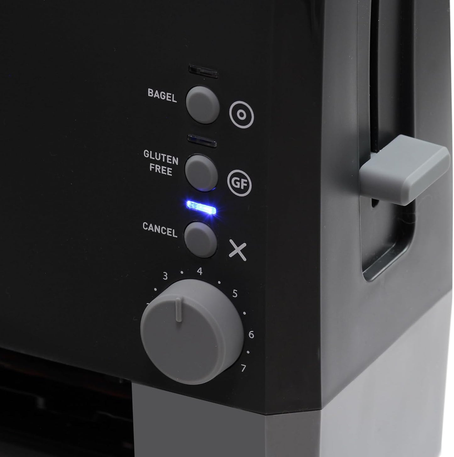 West Bend QuikServe Toaster - 2-Slice Wide-Slot Design with Bagel & Gluten-Free Settings | Black, 1400-Watts