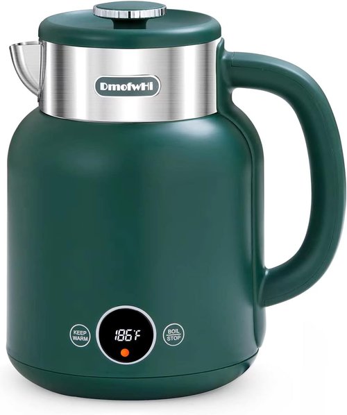 DmofwHi 5-Presets Electric Kettle Temperature Control With LED Display, Hot Water Kettle Electric of 304 Stainless Steel, Keep Warm, Fast Heating Electric Tea Kettle 1.5L (GREEN)