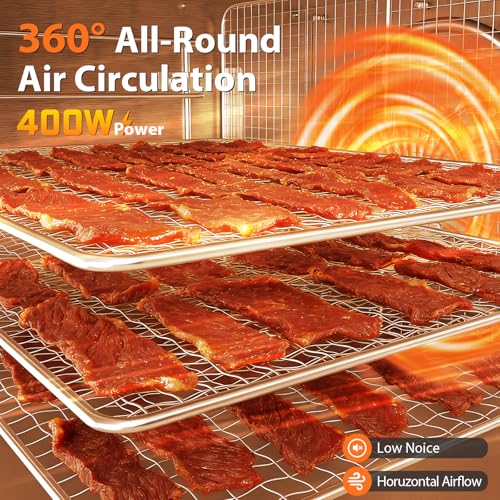 Empculd 5-Tray Food Dehydrator with Stainless Steel Trays, 194°F, 3.1 ft² Drying Area