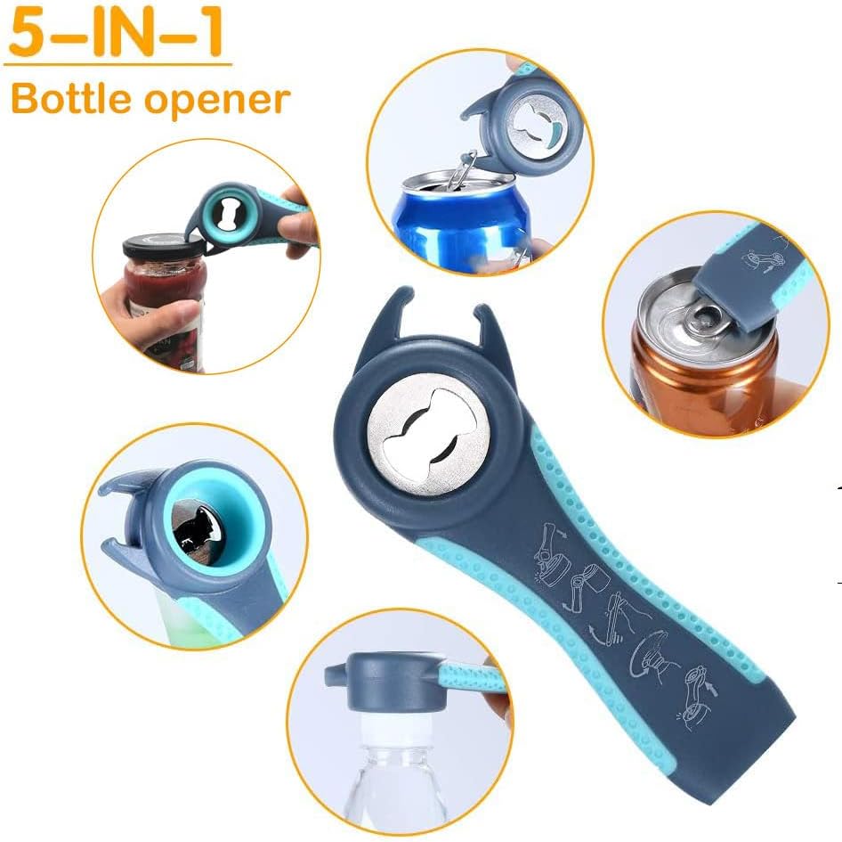 Skiennix 5-in-1 Jar Opener - Rubber Gripper Pad for Seniors with Arthritis | Easy to Use