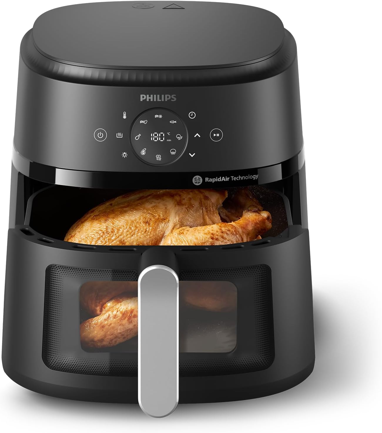 Philips Air Fryer 2000 Series - 13-in-1 Functions, 6.6 Quarts, Compact Design, Black | NA231/00