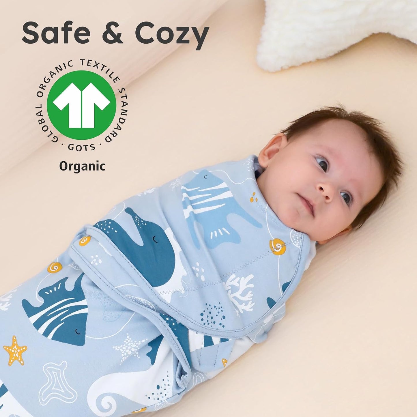 Yoofoss Baby Swaddles - 100% Cotton Adjustable Swaddle Sack for Newborns | 0-3 Months, 3 Pack, Soft & Breathable