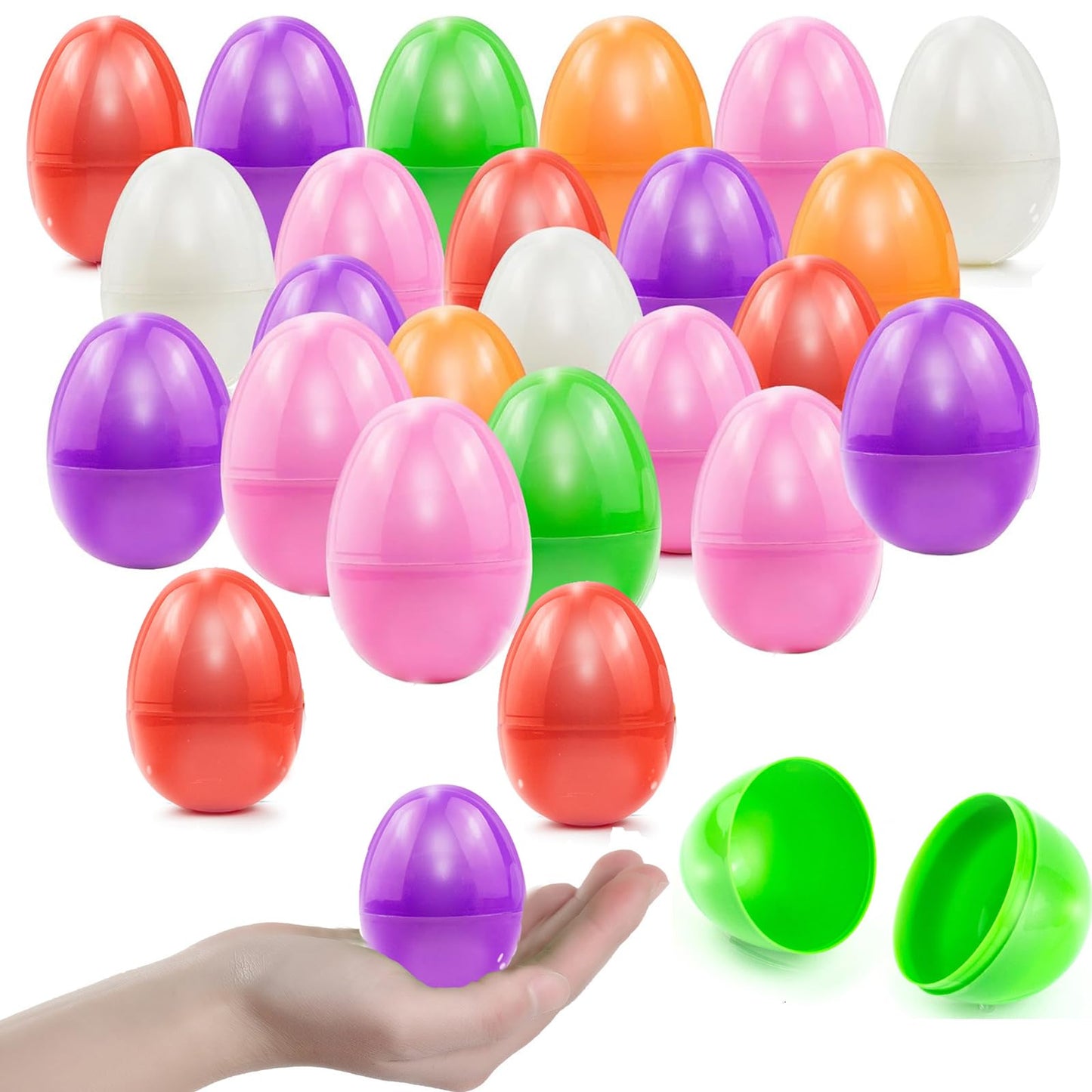 Milaloko Easter Eggs Bulk Party Favors for Kids for Easter Egg Hunting Game Party ,2.36" Inch (12 Pack) Fillable Easter Eggs