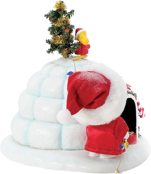 Department 56 Possible Dreams Snoopy & Woodstock Puffer Igloo Figurine - 7 Inch, Multicolor