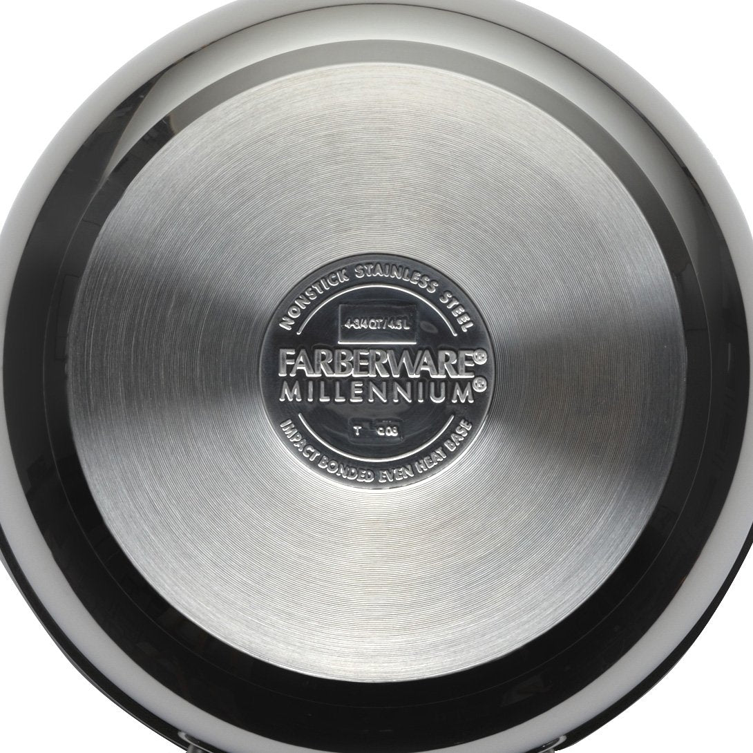 Farberware Millennium Stainless Steel Nonstick Frying Pan / Fry Pan / Skillet - 10 Inch, Silver