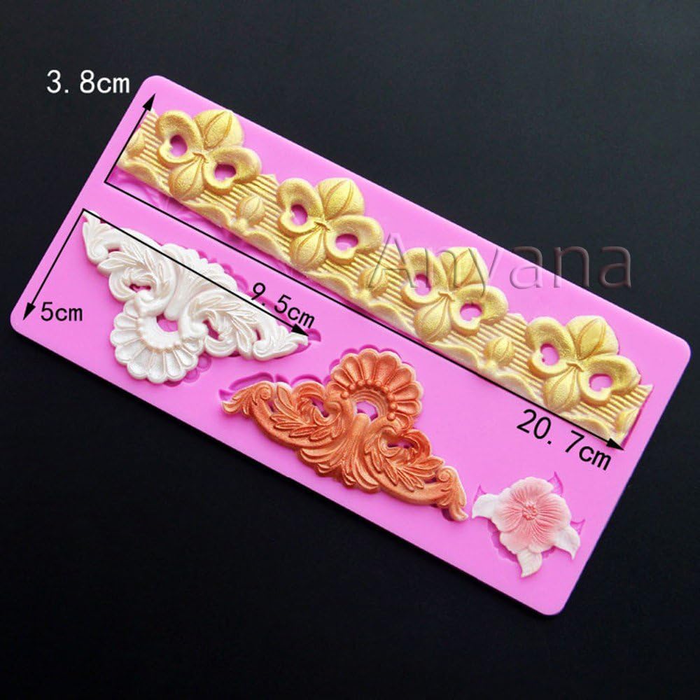 Fleur de Lis Silicone Candy Mold for Cake Decorating, Cupcake Toppers & Crafts