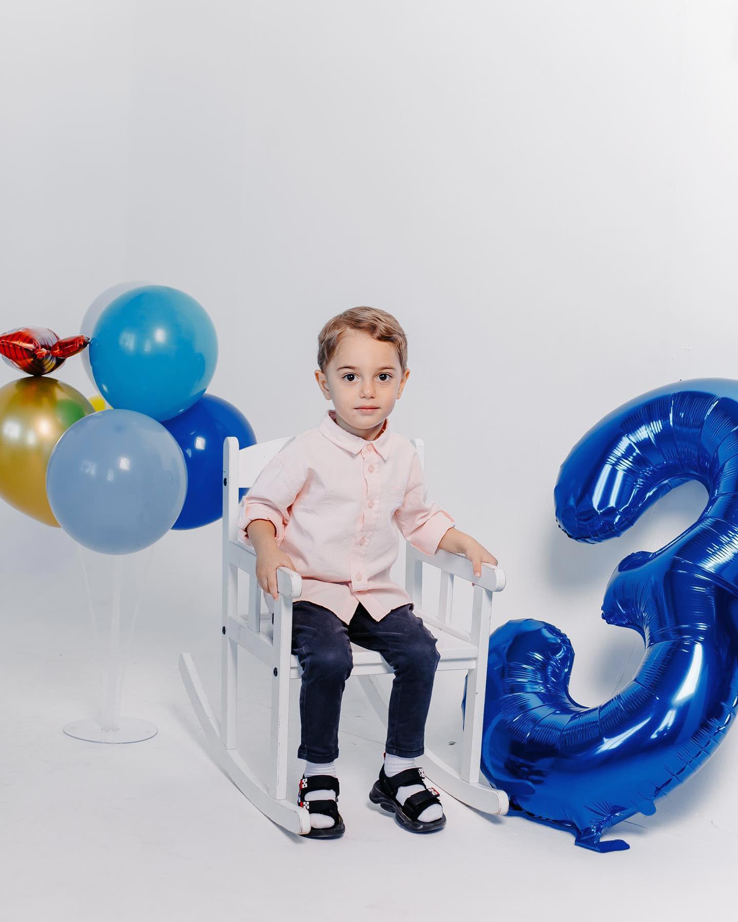 Navy Blue 3 Balloon, Number Balloon 40 Inch, 3rd Three Year Old Birthday Deco, Blue Party Supplies for Party Decorations, Number 3 Balloon