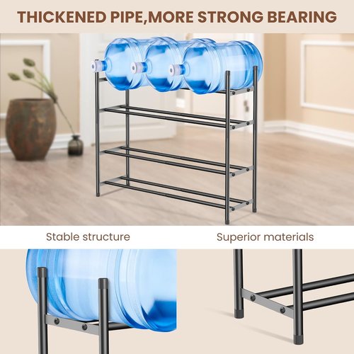 AceMining 4-Tier Expandable Shoe Rack - Heavy-Duty Metal Organizer for Closet & Entryway | Black