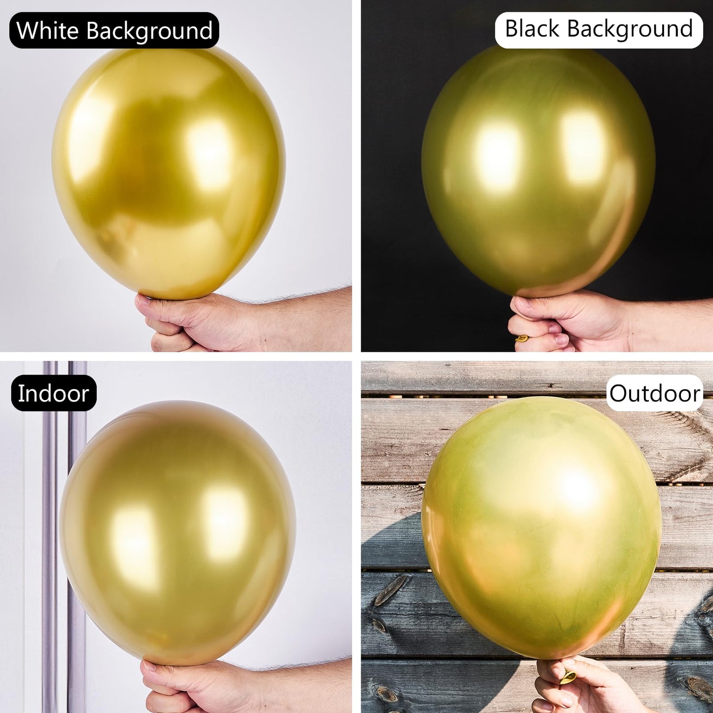 PartyWoo Gold Balloons 100pcs 12 Inch Gold Latex Helium Balloons for Birthday Wedding Anniversary Baby Shower Graduation Bachelorette Retirement Engagement Tea Casino Disco Party Decorations Gold-G101