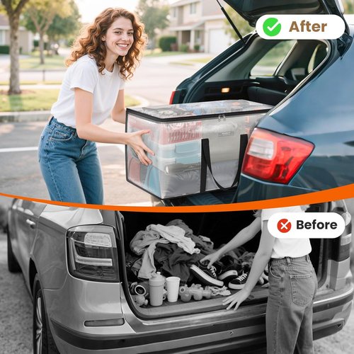 Fab Totes Heavy Duty Moving Bags - Oversized Storage Solution with Reinforced Handles & Double Zippers | Ideal for Dorm Room Essentials
