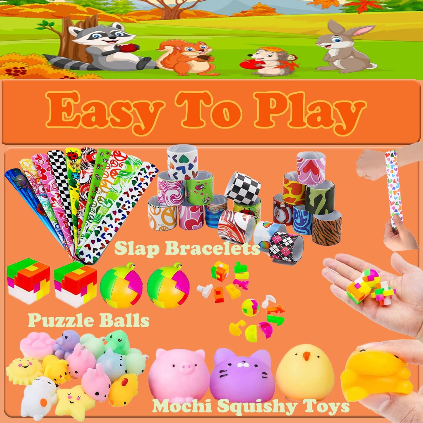 YOAUSHY 127 Pcs Party Favors for Kids, Easter Egg Fillers, Treasure Box Toys for Classroom, Prizes Box Toys Classroom, Goodie Bags Stuffer Pinata Fillers, Treasure Chest Toys