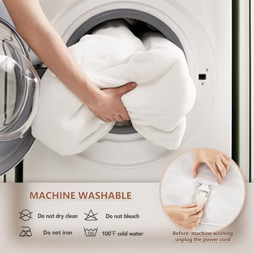 Homemate Heated Mattress Pad Full Size for Cold Sleepers, 5 Heated Setting Coral Fleece Electric Mattress Pad Full, Bed Warmer with Single Controller & Auto Off 10 Hours, Fit Up to 21 Inch, 75"x54"