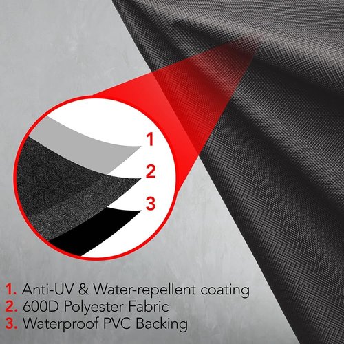 GrillTough Heavy Duty BBQ Grill Cover - Waterproof & Weather Resistant, 30 Inch | Fits Weber & Charbroil