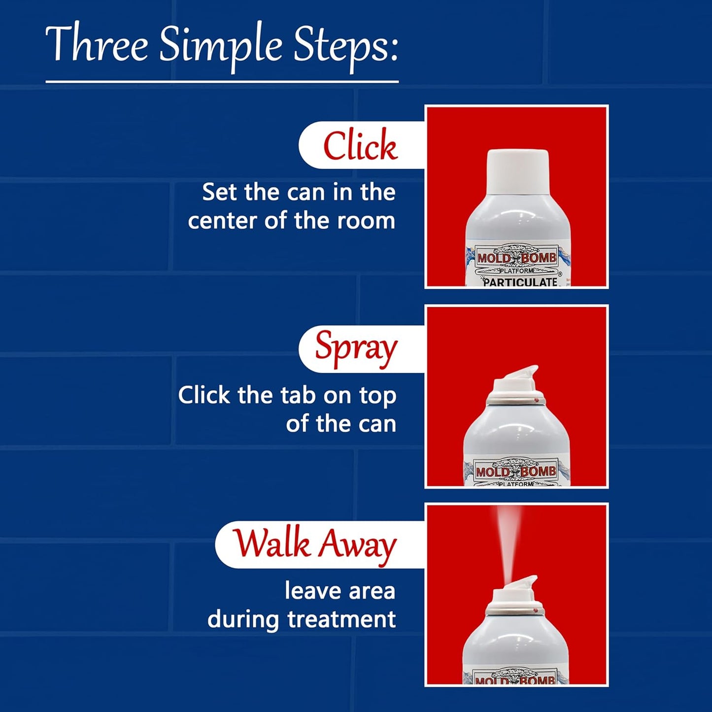 MOLD BOMB Fogger - Deep Penetrating Mold Stain & Odor Treatment - DIY Cleanup Solution (1 Pack)