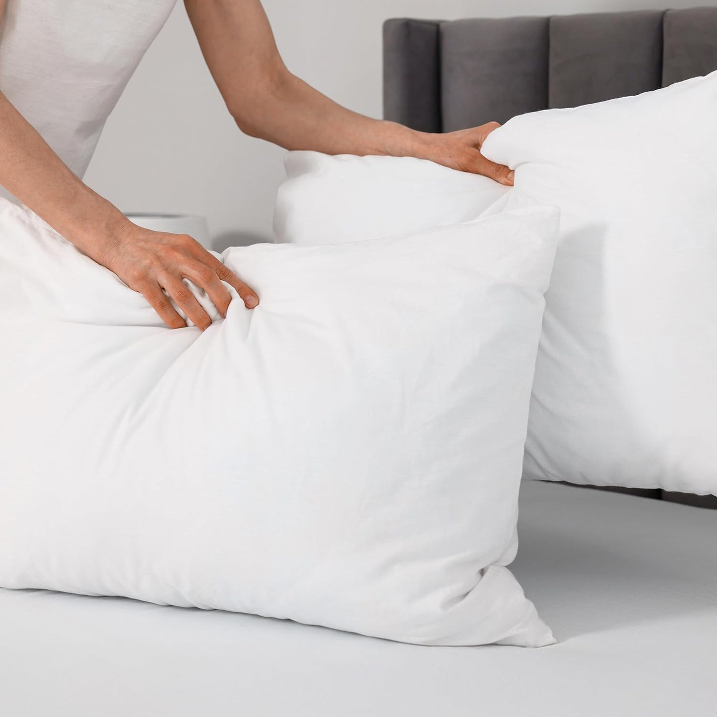 Queen Size Pillow Protectors by [Brand Name] - 100% Stain Resistant & Waterproof, Set of 2 | Bed Bug & Dust Mite Proof, White, 20 x 30 Inches